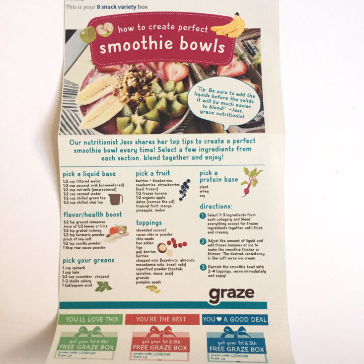 Graze 8 Snack Variety Box September 2017 - 0005