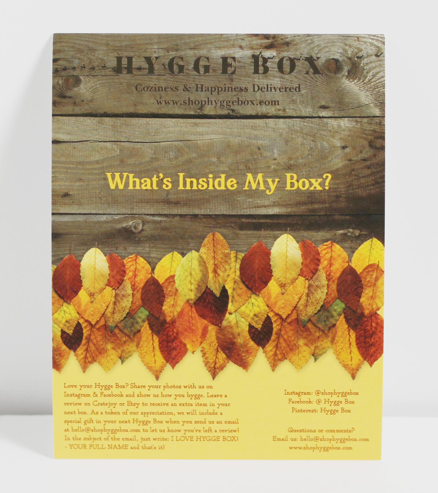 Hygge Box September 2017