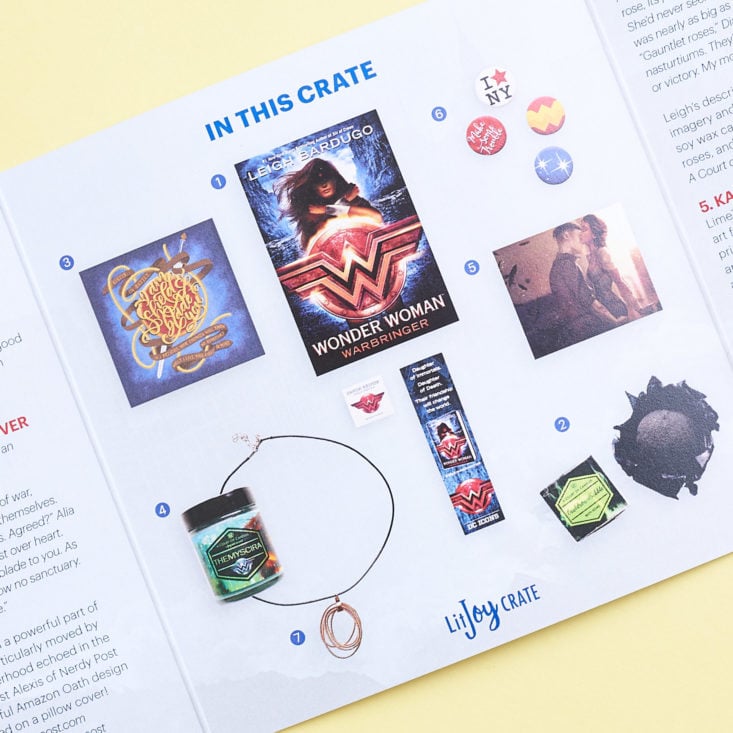 Check out the Wonder Woman inspired items in the LitJoy YA Crate, a subscription box for YA literature lovers!