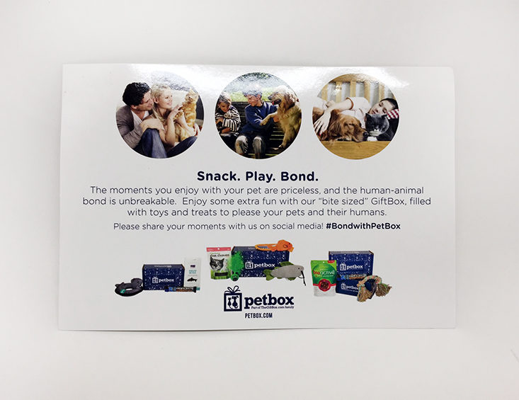 PetBox September 2017 Dog Subscription Box