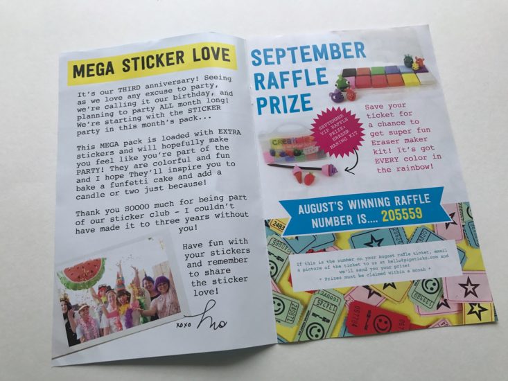 Pipsticks September 2017 Kids Stickers Subscription Box