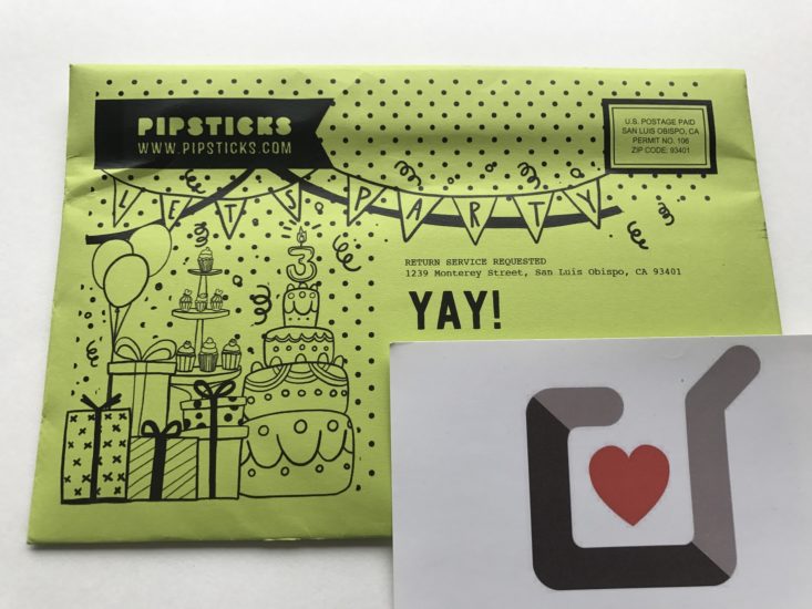 Pipsticks September 2017 Kids Stickers Subscription Box