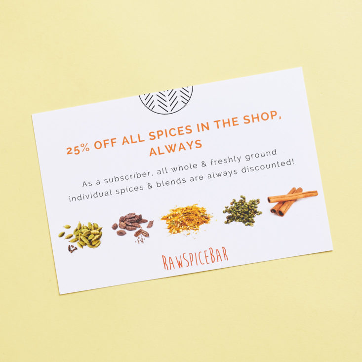 Raw Spice Bar Quarterly Spice Subscription - More Info