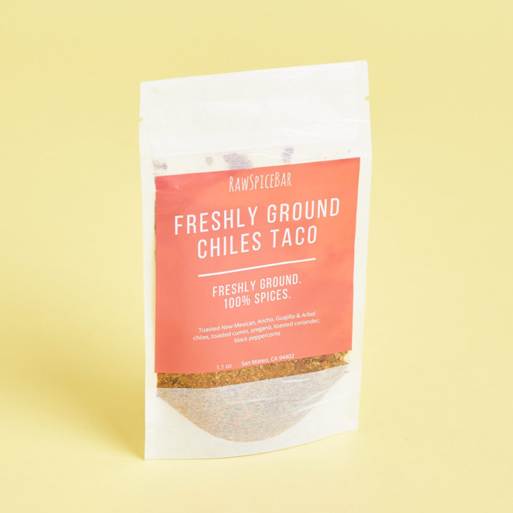 Raw Spice Bar Quarterly Spice Subscription - Freshly Ground Chiles Taco