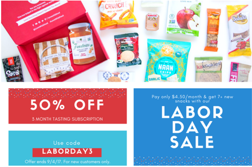 Still Working! Love with Food Labor Day Sale! $4.50 a Box!