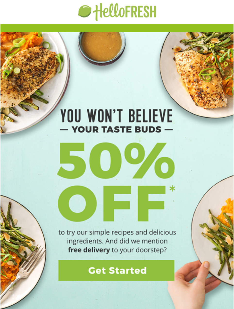 Hello Fresh Coupon – 50% Off Your First Box!