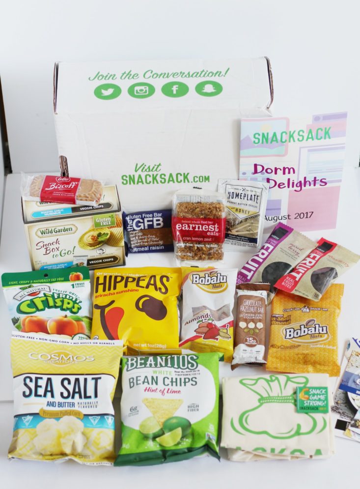SnackSack August 2017 Snack Subscription Box