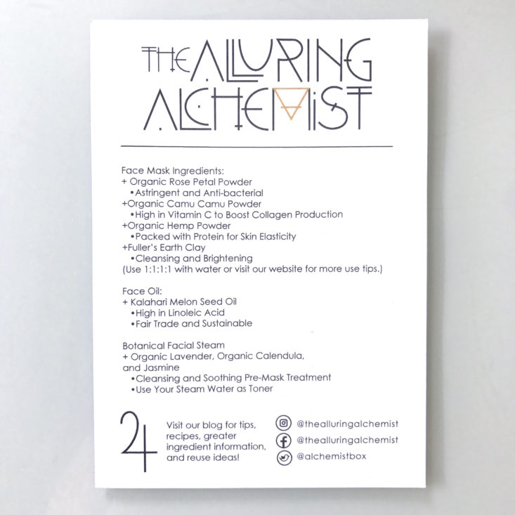 The Alluring Alchemist September 2017