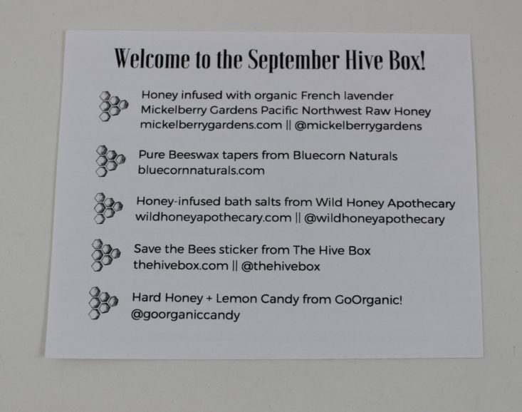 The Hive Box September 2017