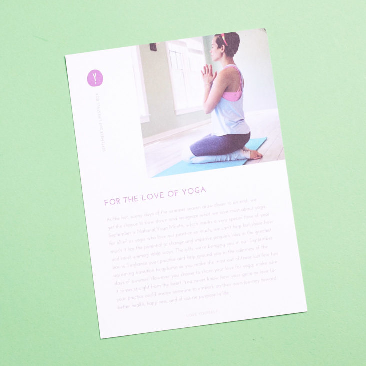 Happy National Yoga Month! See what yoga, wellness, and holistic treats are inside the September Yogi Surprise box!