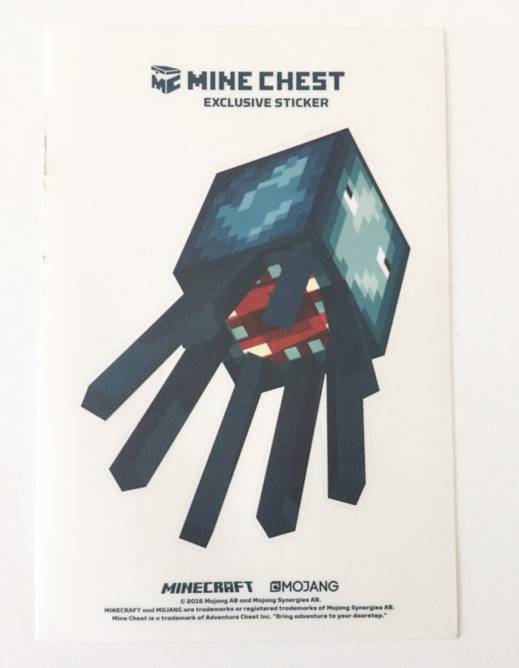 Mine Chest by Loot Crate - deep ocean - July/August 2017 Minecraft Subscription Box