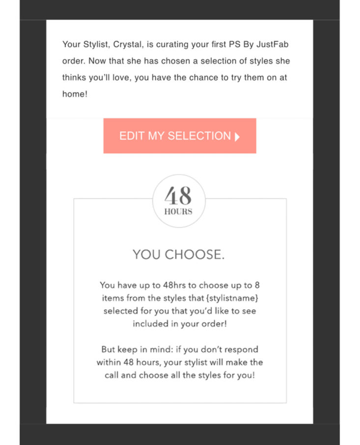 PS by Justfab August 2017 Women's Plus Clothing Box