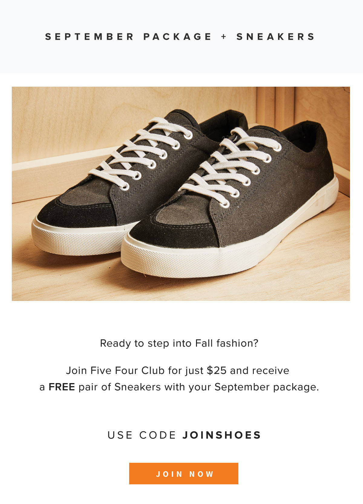 New Five Four Club Deal – FREE Sneakers + First Month for $25!