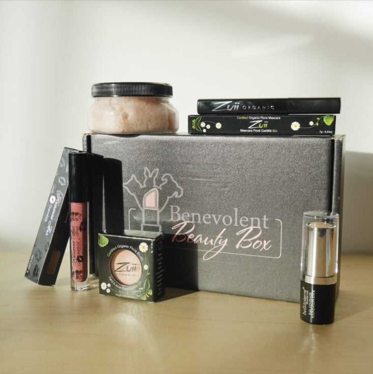 See the beauty products in the latest Benevolent Beauty makeup subscription box!