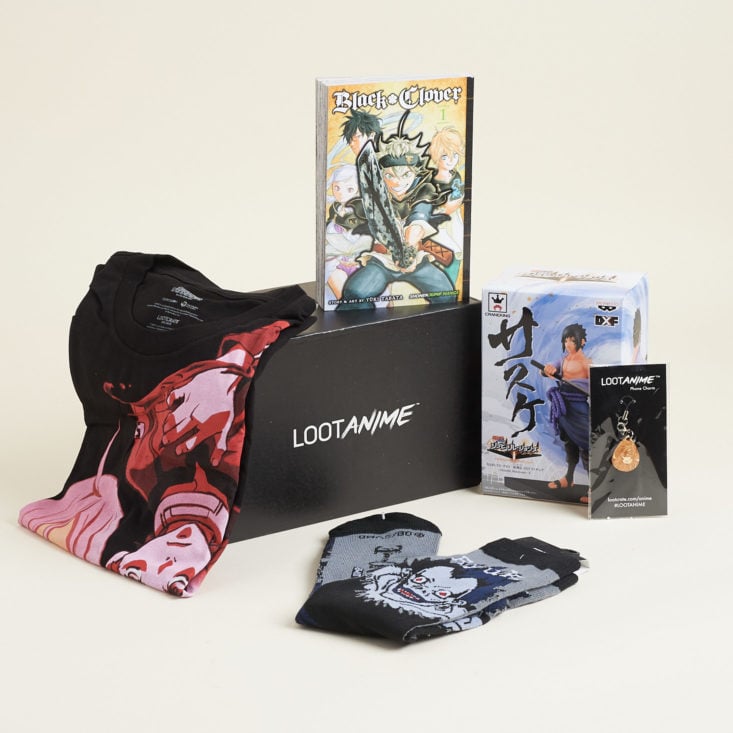 See the collectibles, tee, and other surprises in the Survive! October Loot Anime subscription box!