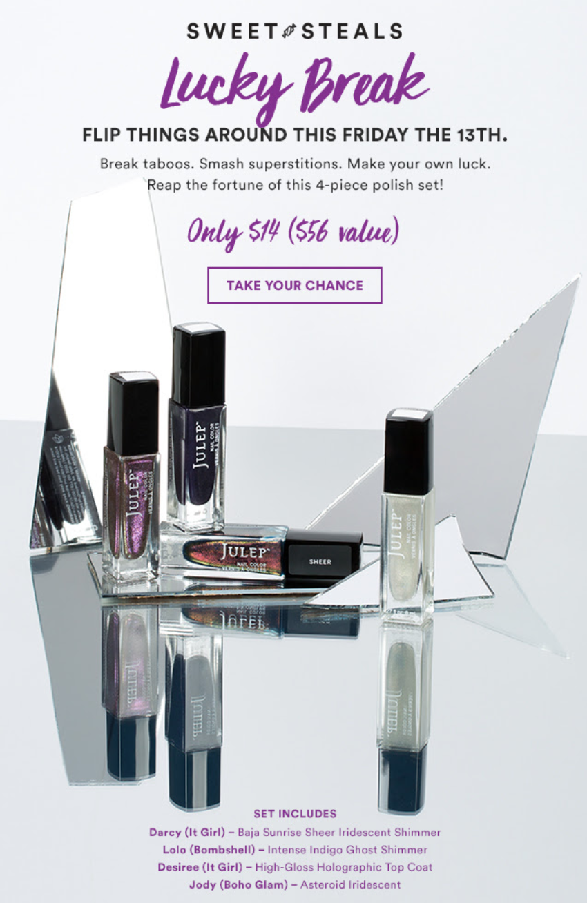 Julep Shattered Expectations Sweet Steal 4-Piece Set for $14 + COUPON!