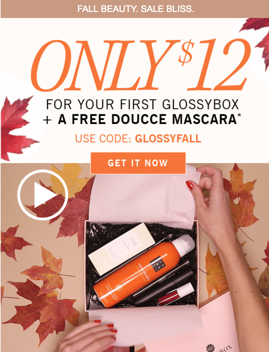 GlossyBox Coupon – First Box for $12 + FREE Mascara