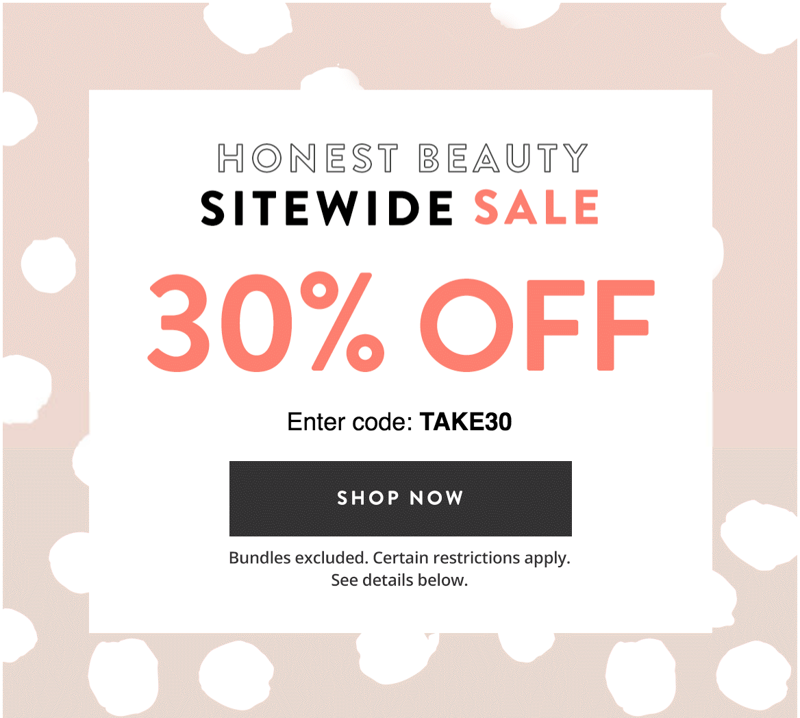 Honest Beauty Coupon – 30% Off Sitewide!