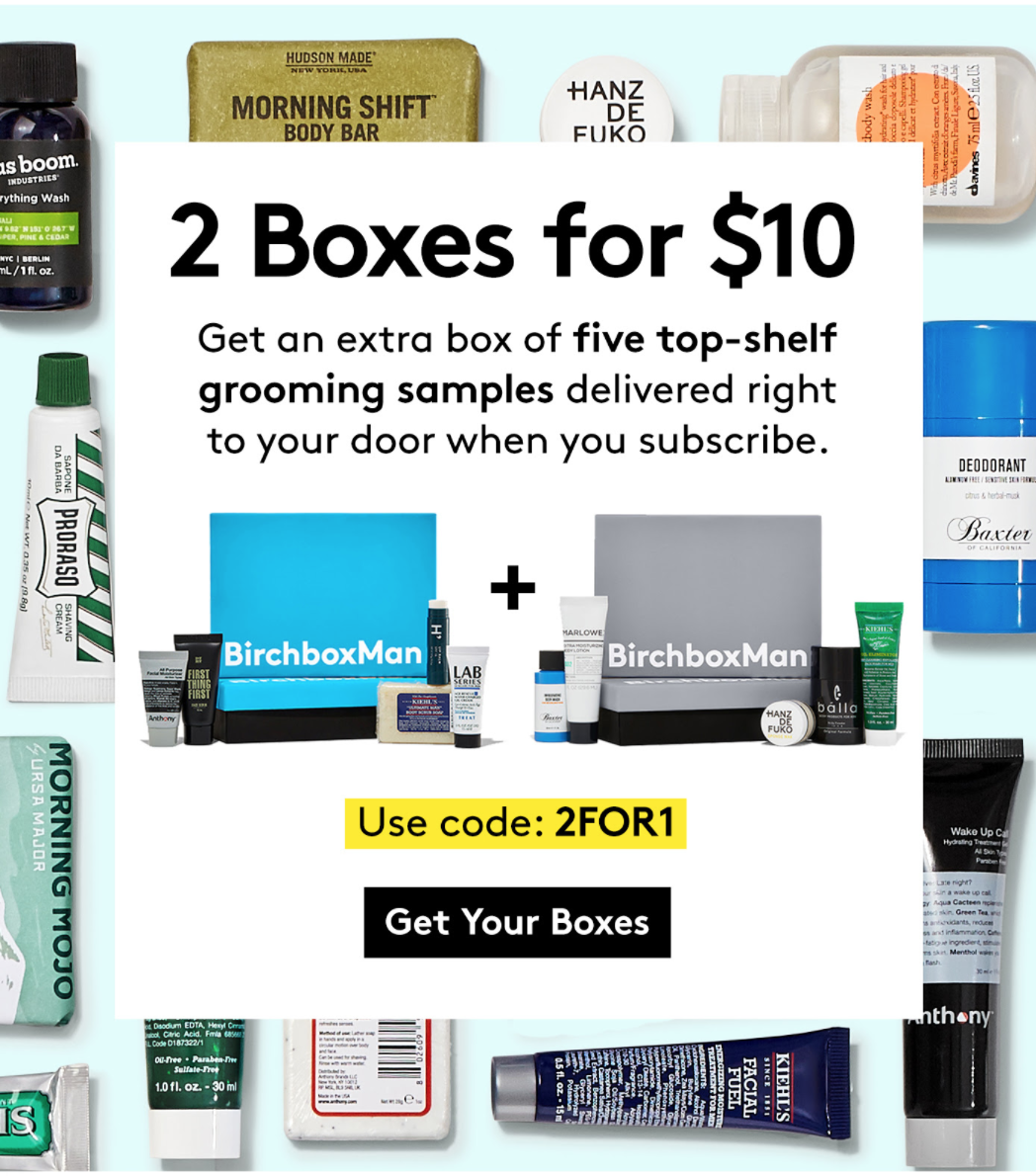 Birchbox Man Coupon – Free Bonus Birchbox with Subscription!