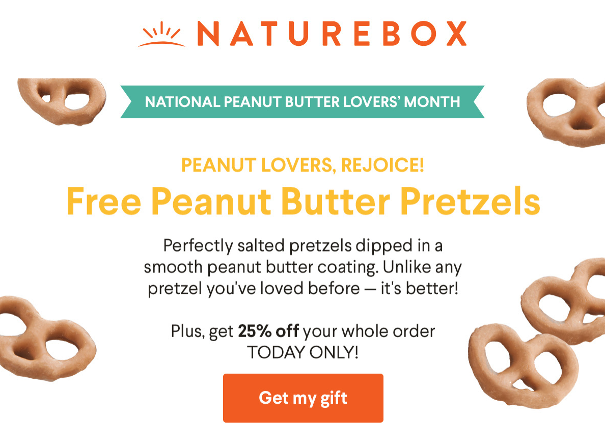 NatureBox Coupon – 25% Off Plus Free Snack!