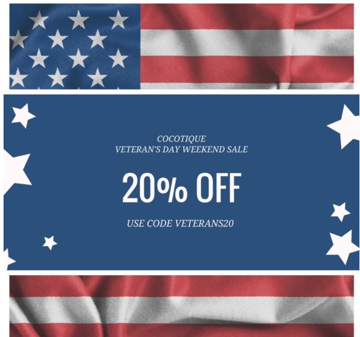 Cocotique Veterans Day Sale – 20% Off Subscriptions & Past Boxes!