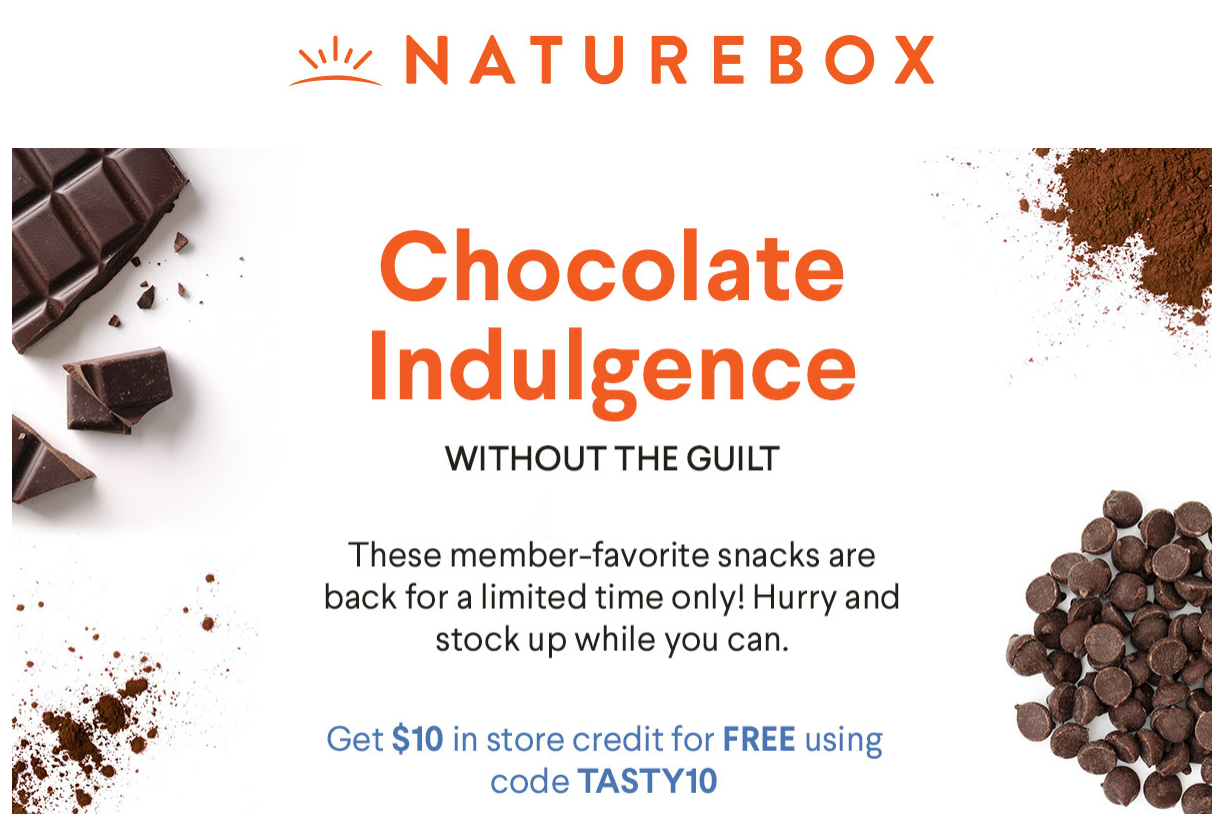 NatureBox Coupon – $10 Off Your First Purchase!