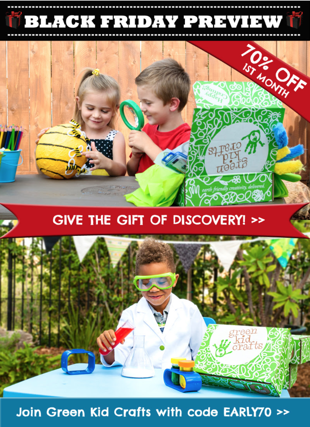 Last Day! Green Kid Crafts Black Friday Preview Deal – 70% Off First Month + 50% Off Shop Purchases!
