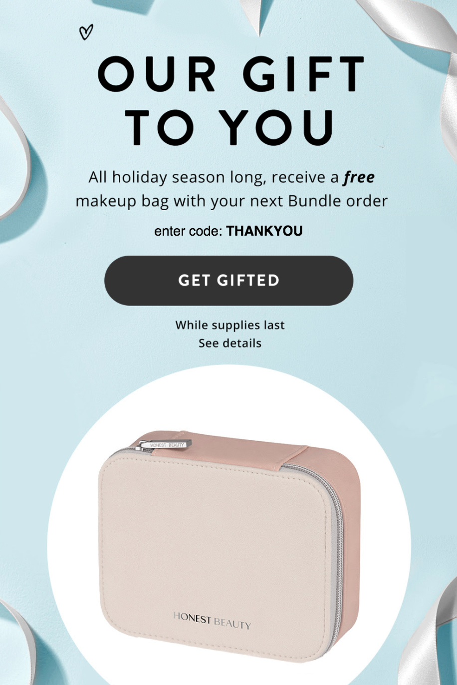 Last Day! Honest Company Coupon for Subscribers – Free Makeup Bag!
