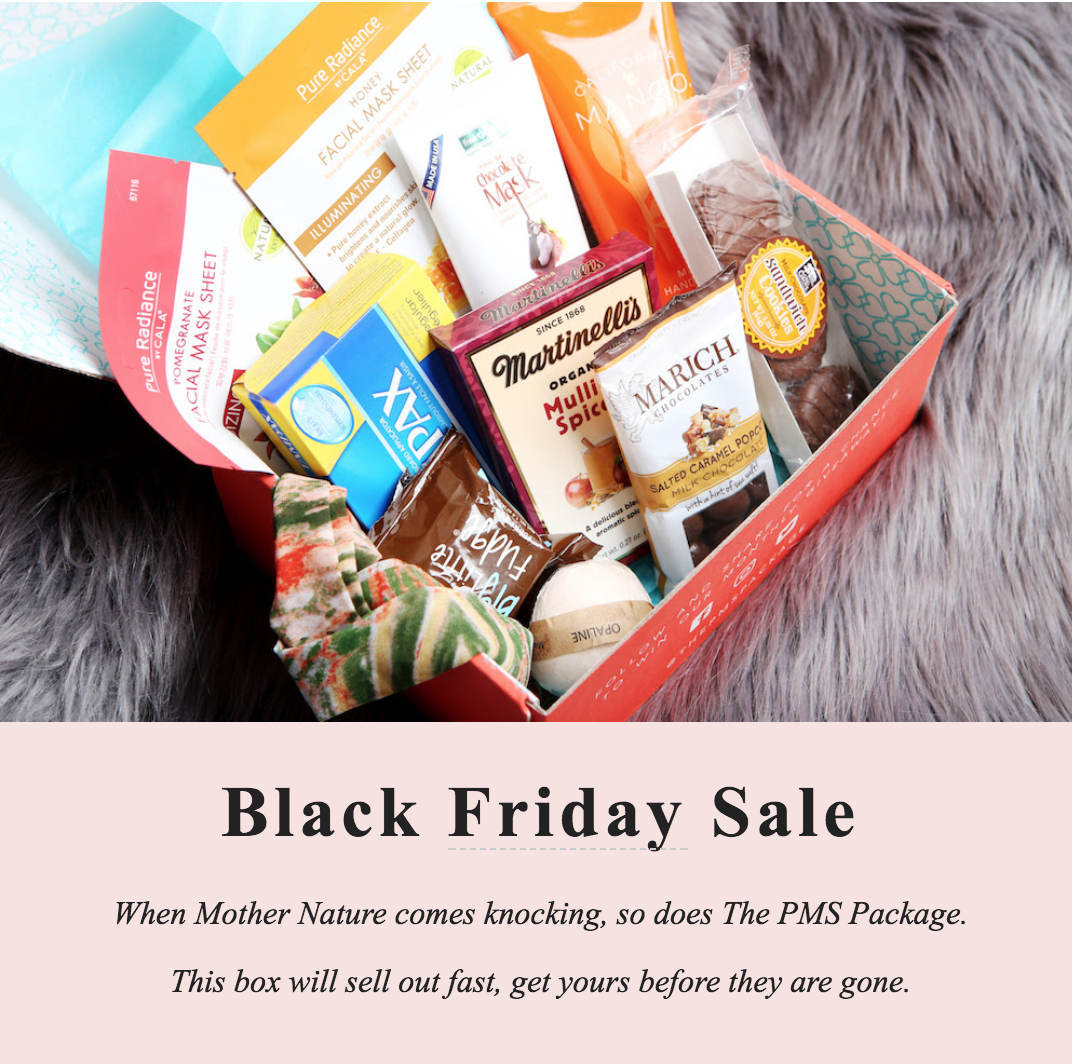 The PMS Package Black Friday Coupon – 25% Off Your First Box!