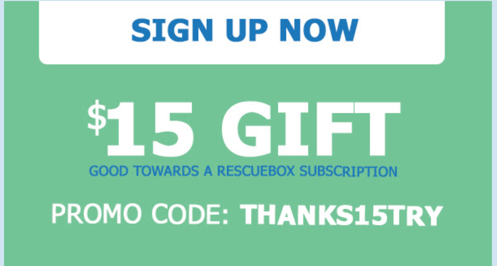 RescueBox Black Friday Sale – $15 Off Your First Box!