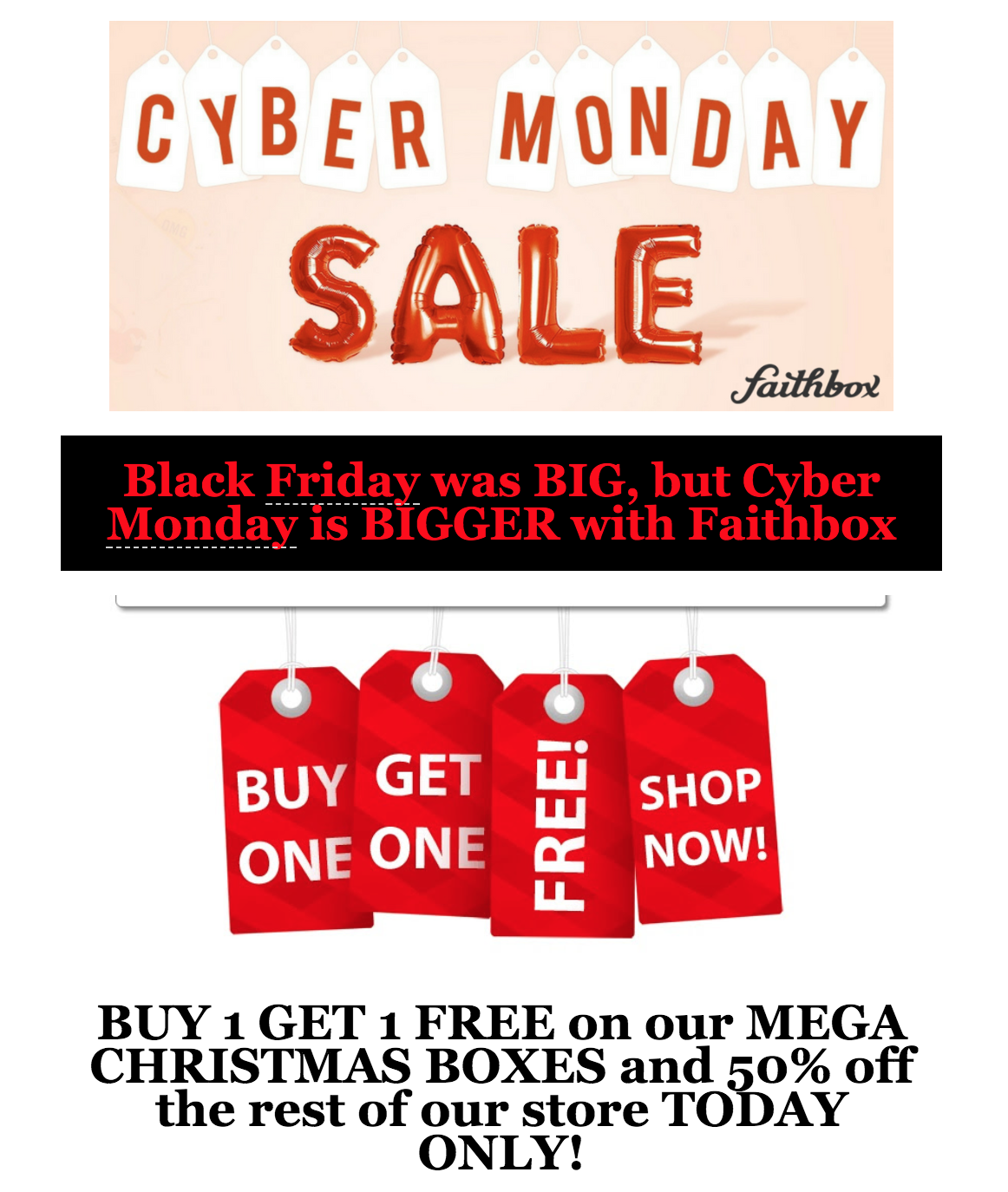 Faithbox Cyber Monday Coupon – Buy One Christmas Box, Get One Free!