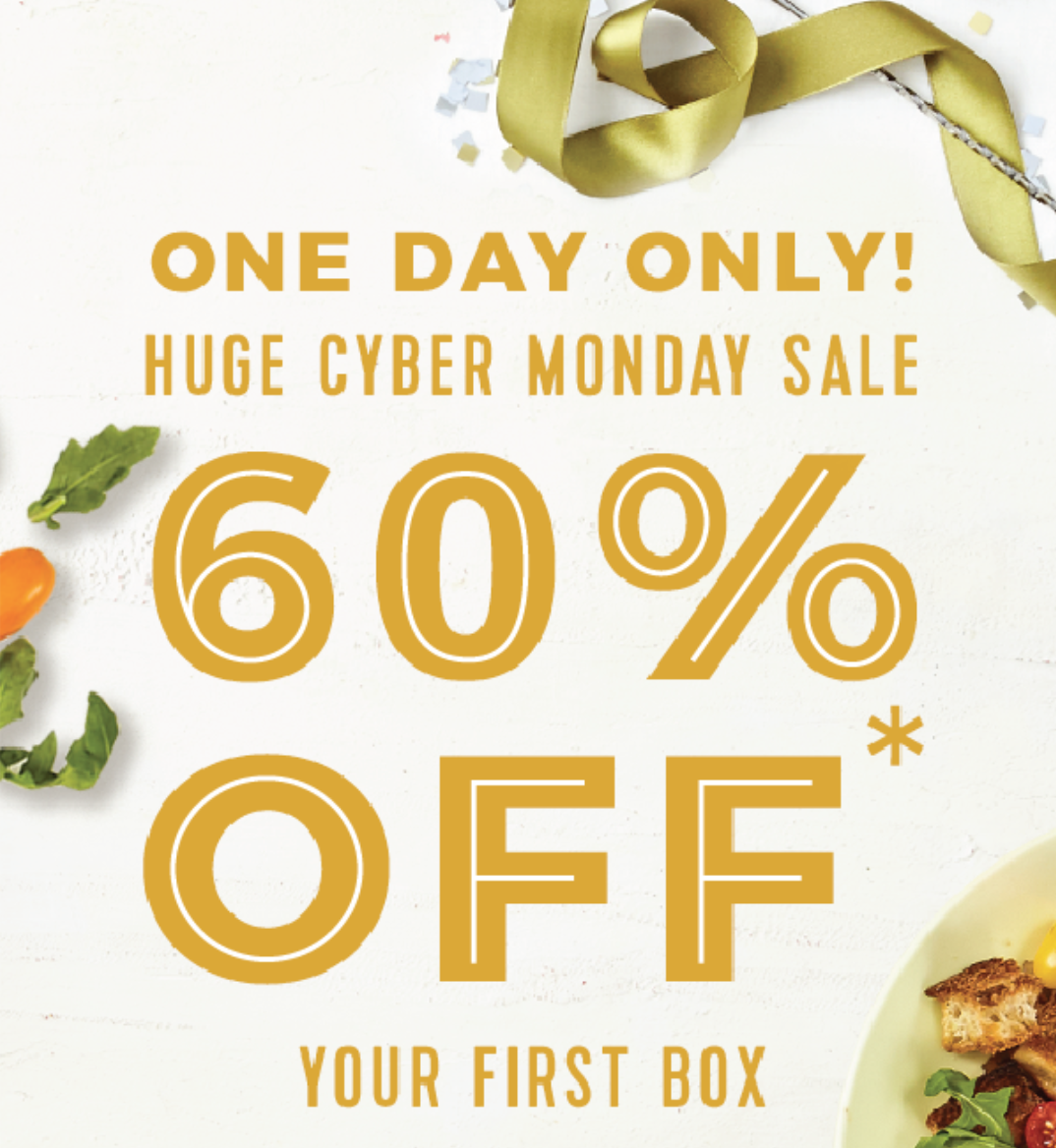 Hello Fresh Cyber Monday Coupon – 60% Off Your First Box!