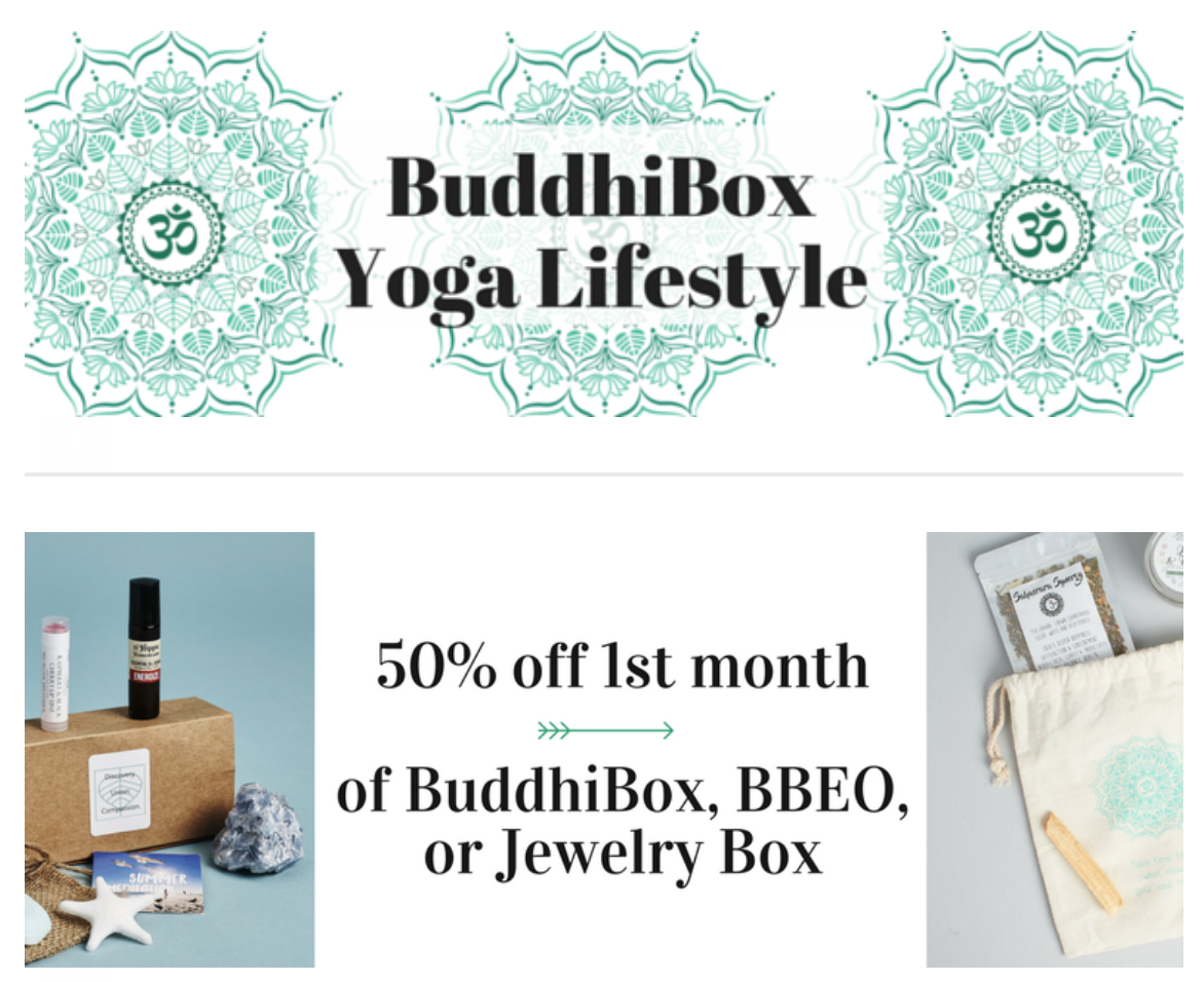 BuddhiBox Cyber Monday Deal – 50% Off Your First Box!