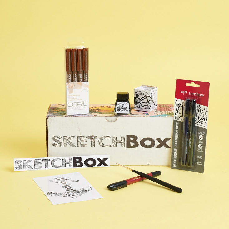 items in sketchbox for october 2017