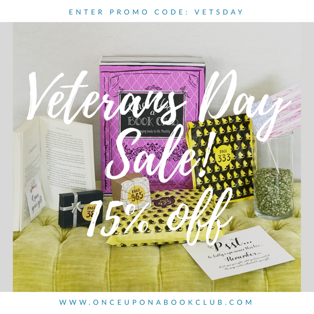 Once Upon a Book Club Veterans Day Coupon – 15% Off Your First Box!