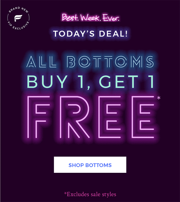 Fabletics Black Friday Bottoms Sale – Buy One, Get One FREE!