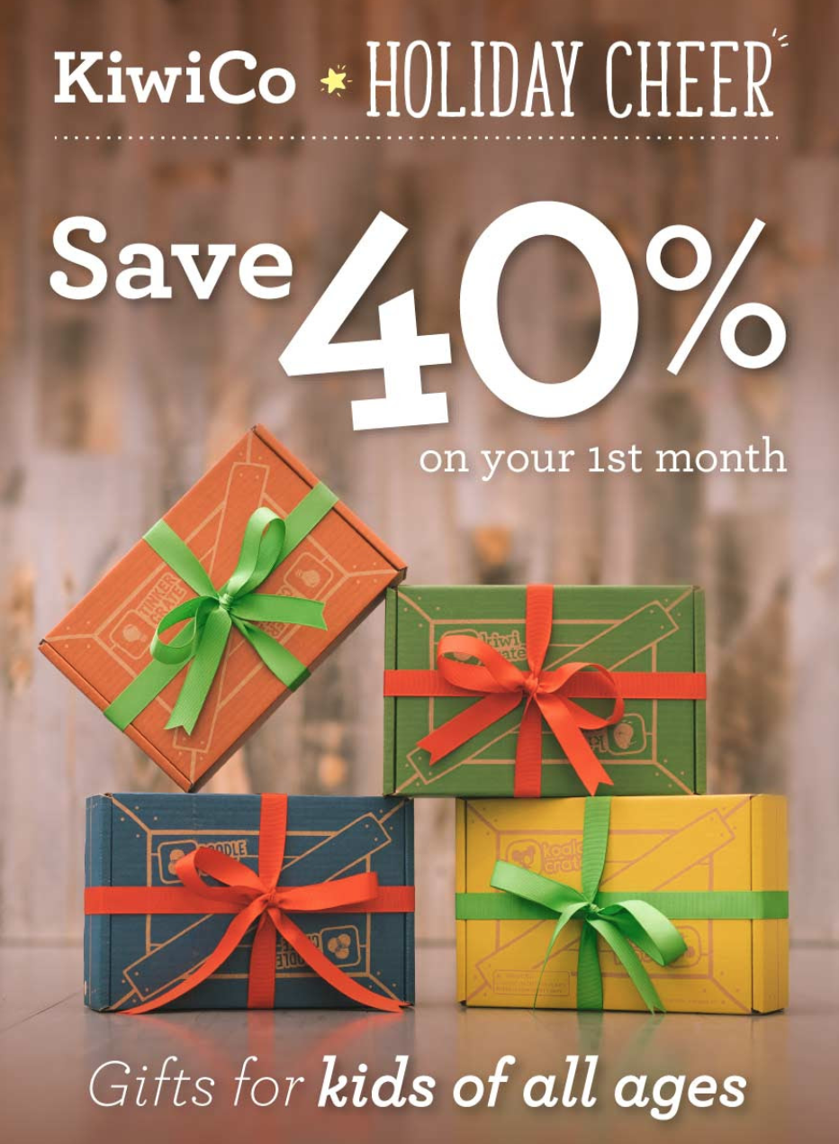 KiwiCo Holiday Sale – 40% Off Your First Box!