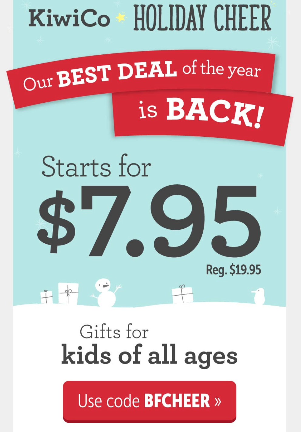 Last Day! KiwiCo Black Friday Deal – 60% Off Your First Box!