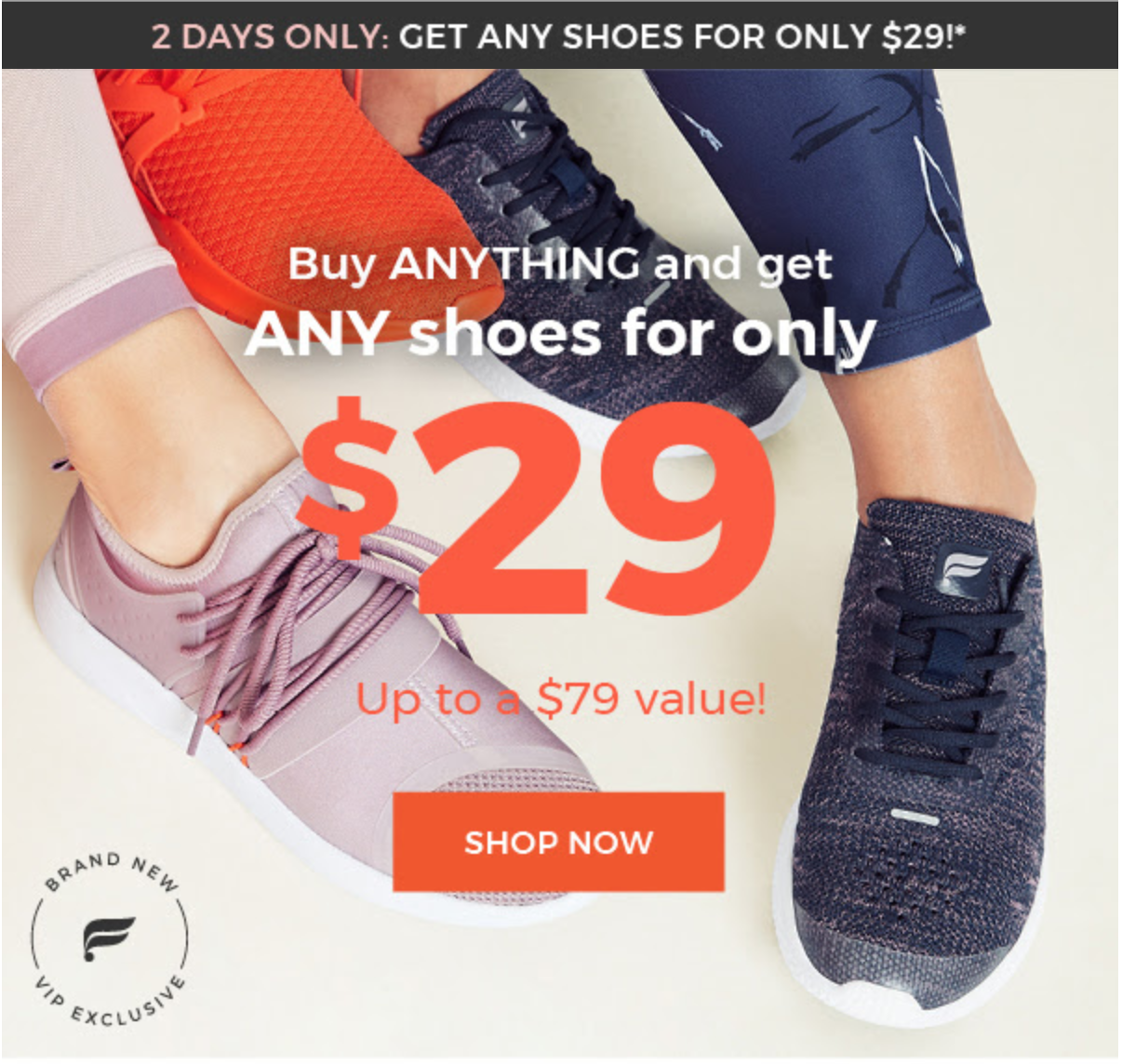 Fabletics Sneakers Sale – Any Pair for $29 With Purchase!