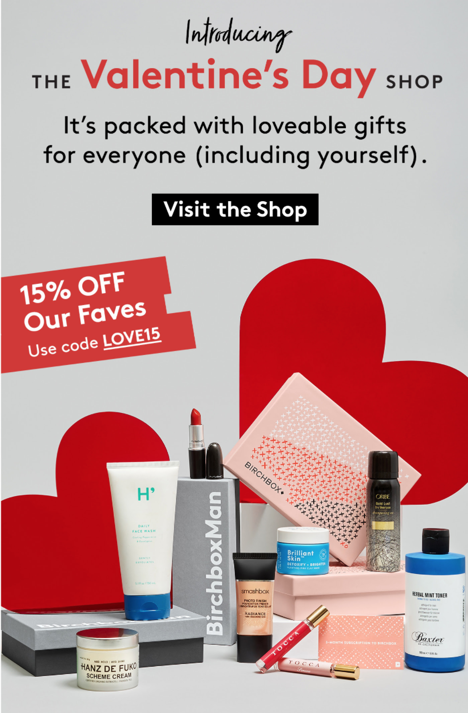Last Day! Birchbox Sale – 15% Off The Valentine’s Day Shop!