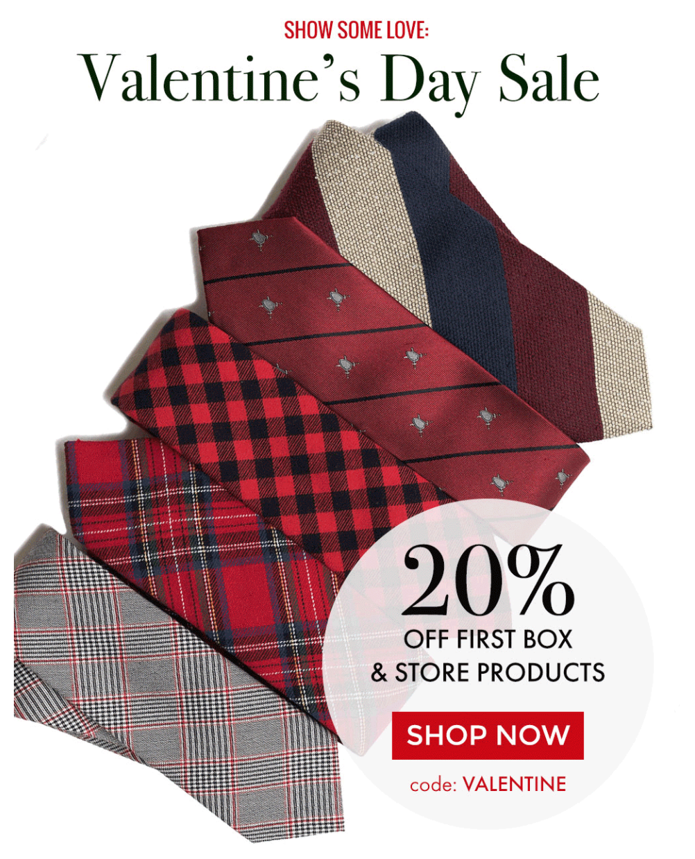 SprezzaBox Valentine’s Day Sale – 20% Off Store + 25% Off First Box!