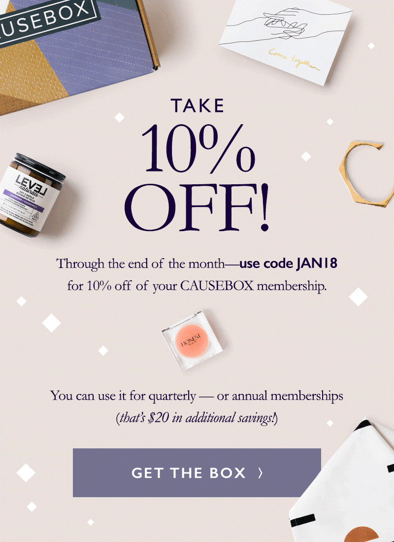 CAUSEBOX Coupon – 10% Off Annual Subscriptions!