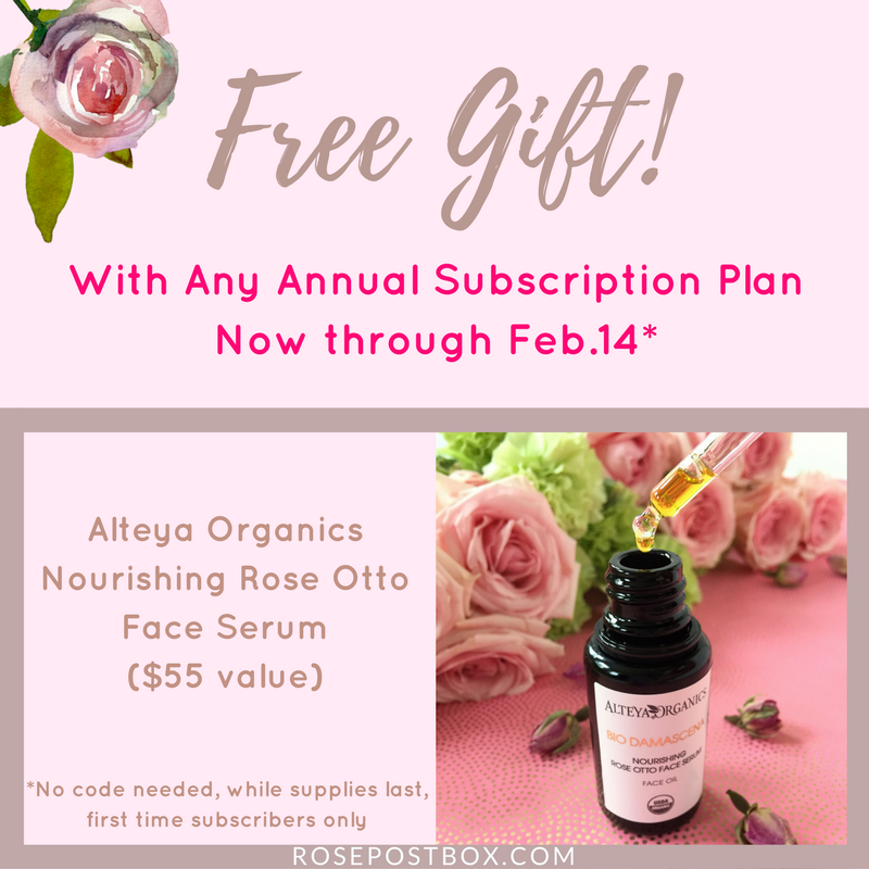 RosePost Box Coupon – FREE Alteya Organics Face Serum with Annual Subscription!