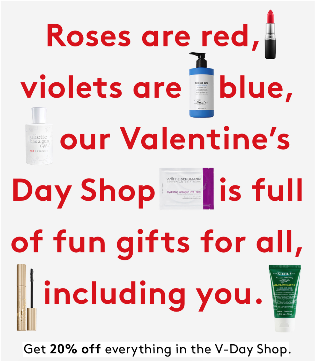 Last Day! Birchbox Sale – 20% Off The Valentine’s Day Shop!