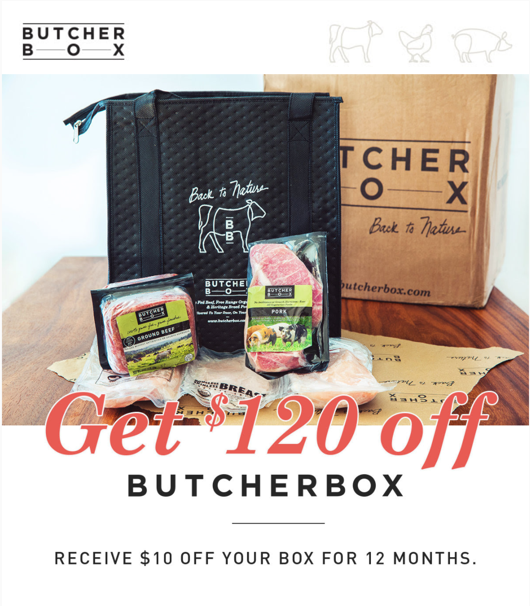 Butcher Box Coupon – $10 Off For Life!