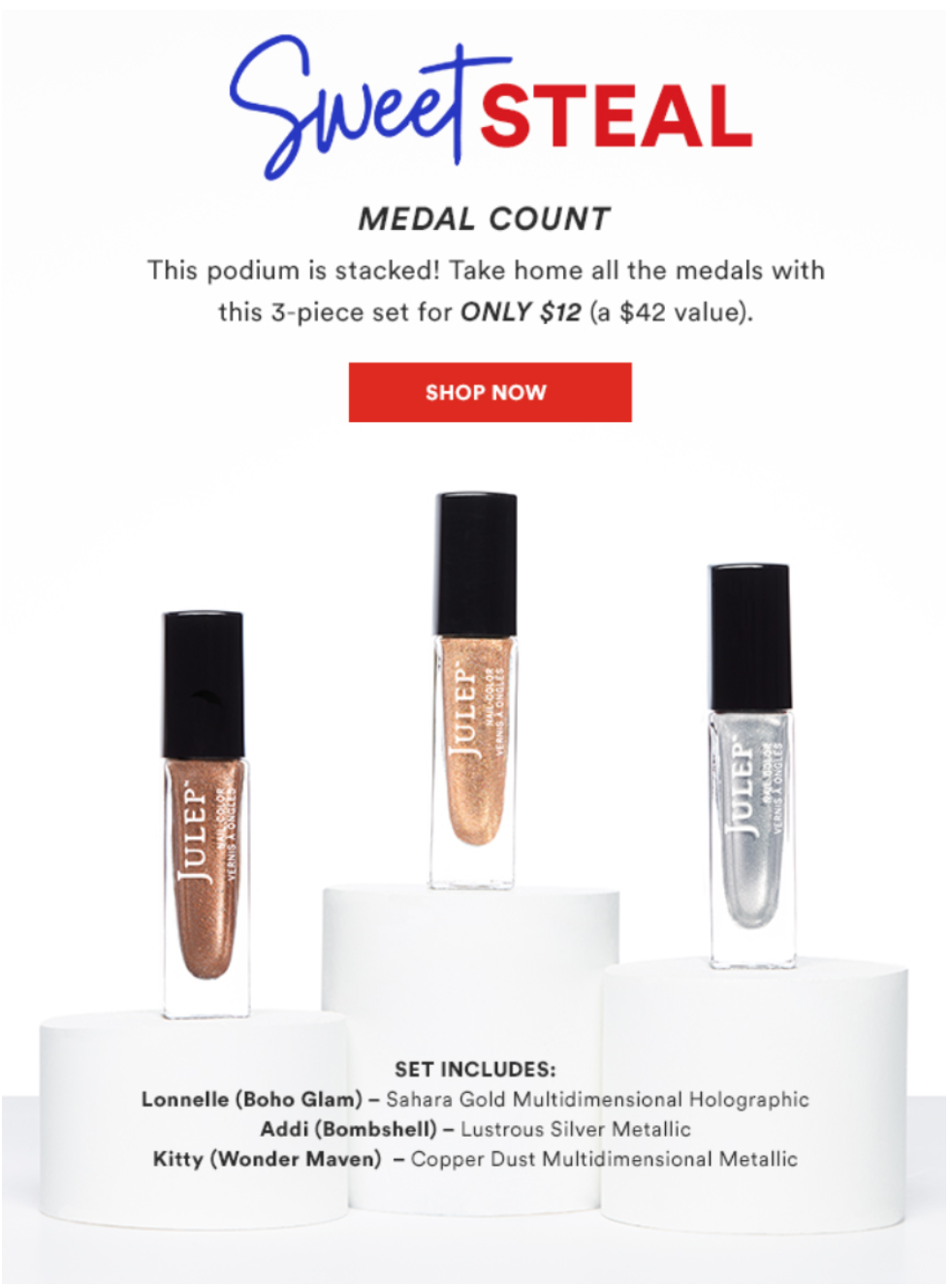 Julep Sweet Steal 3-Piece Set for $12 + COUPON!