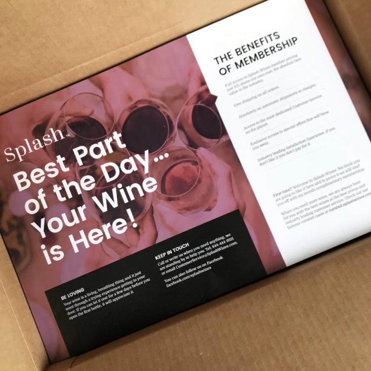 Splash Wine Of The Month Club Review February 2018 MSA