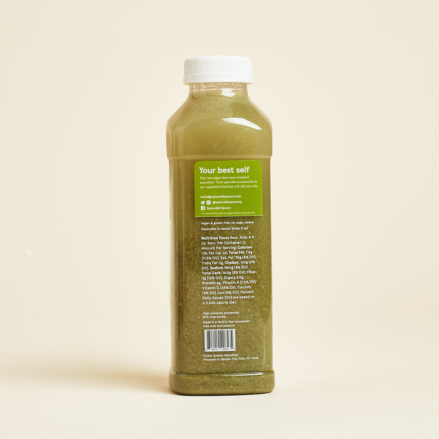 green smoothie label