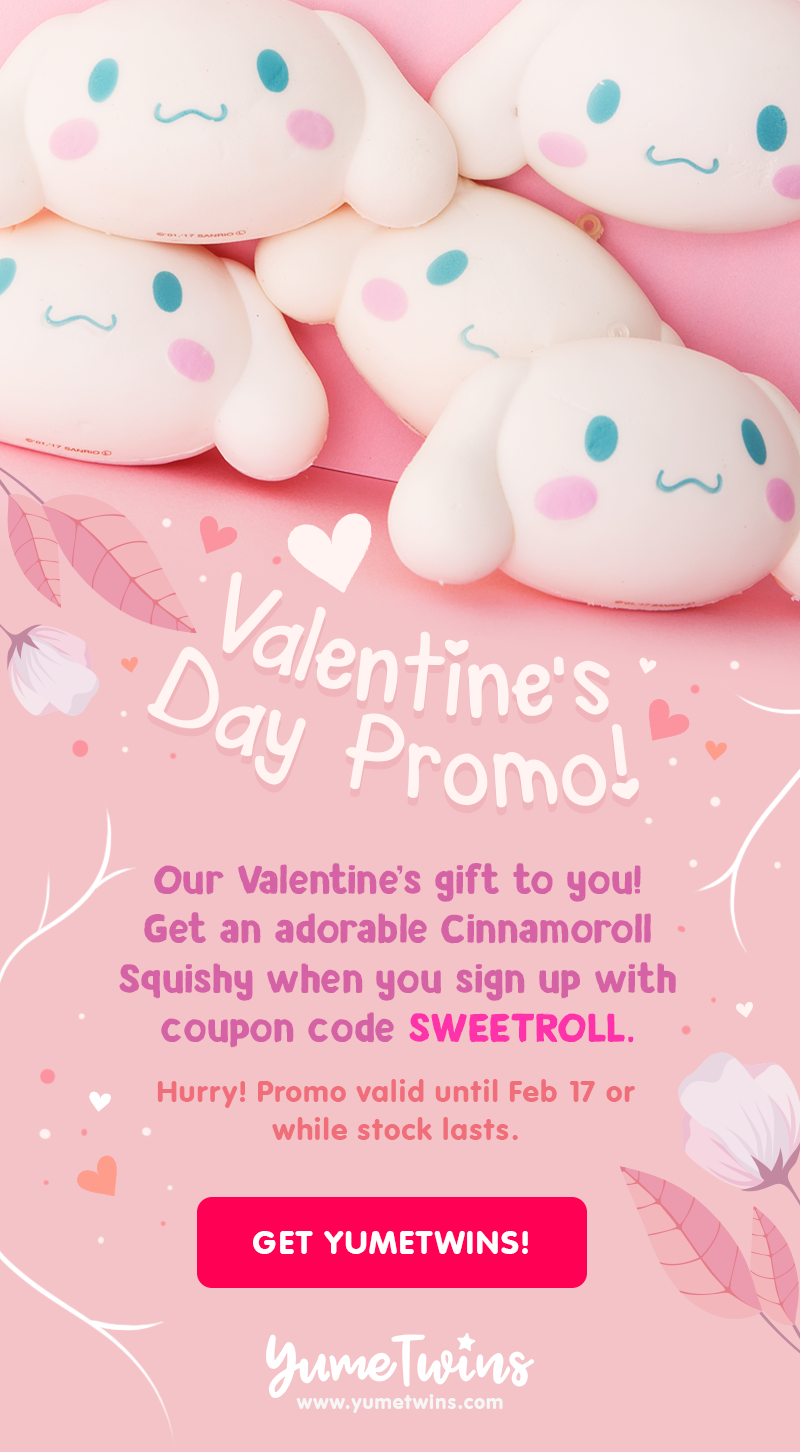 YumeTwins Coupon – FREE Cinnamoroll Squishy with Subscription!