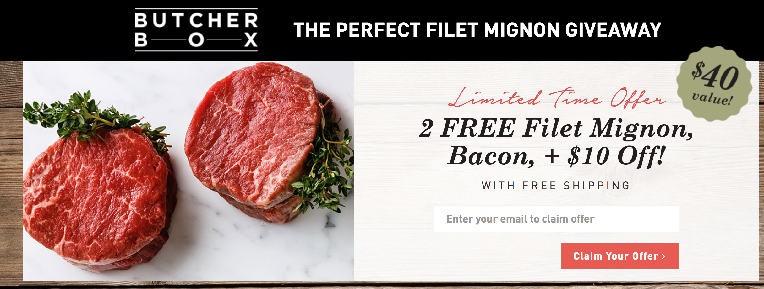 Butcher Box Coupon – Save $10 + FREE Filet Mignon & Bacon!